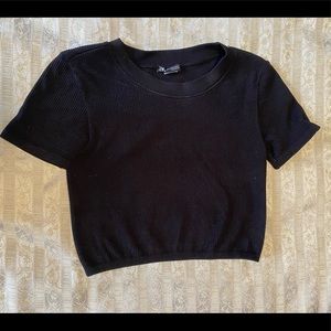 EUC Zara cropped black top